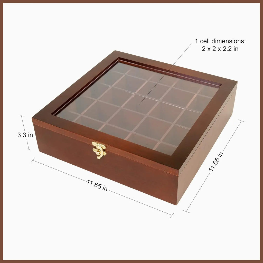 Adjustable Rock Display Case with Fabric Bed and Shelves for Crystal Storage - Dark Finish